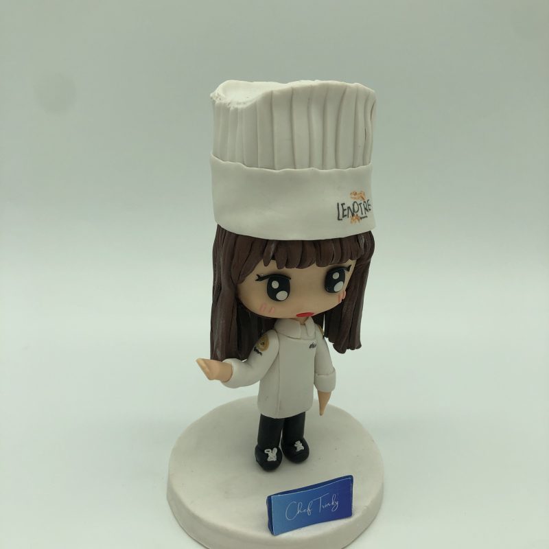 【LENOTRE甜點主廚人像公仔】高白廚師帽與客製化公仔擺設 / LENOTRE Pastry Chef Figurine