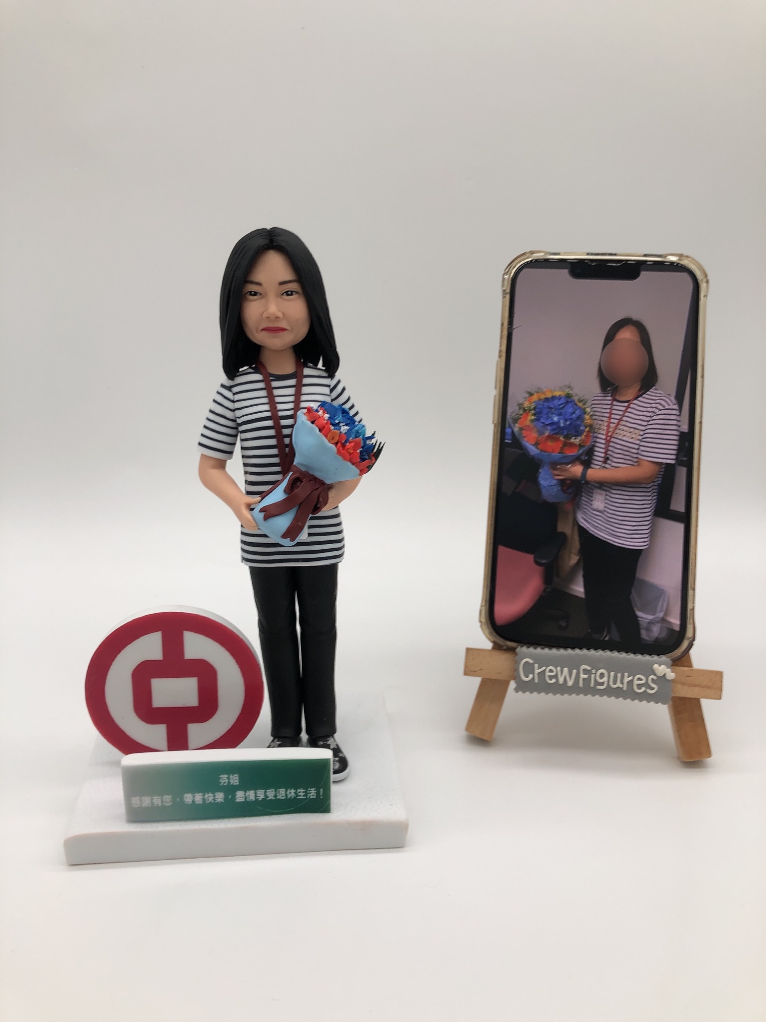 【中國銀行香港BOCHK職員榮休人像公仔】銀行專業紀念禮物 / 中銀香港制服公仔訂製 BOCHK Bank Staff Retirement Figurine - Image 5