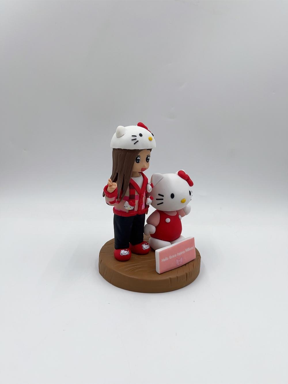 Hello Kitty 主題禮物、動漫角色人像公仔【Hello Kitty 聯名造型人像公仔擺設】客製化動漫真人公仔訂造 Hello Kitty Custom Figurine - Image 4