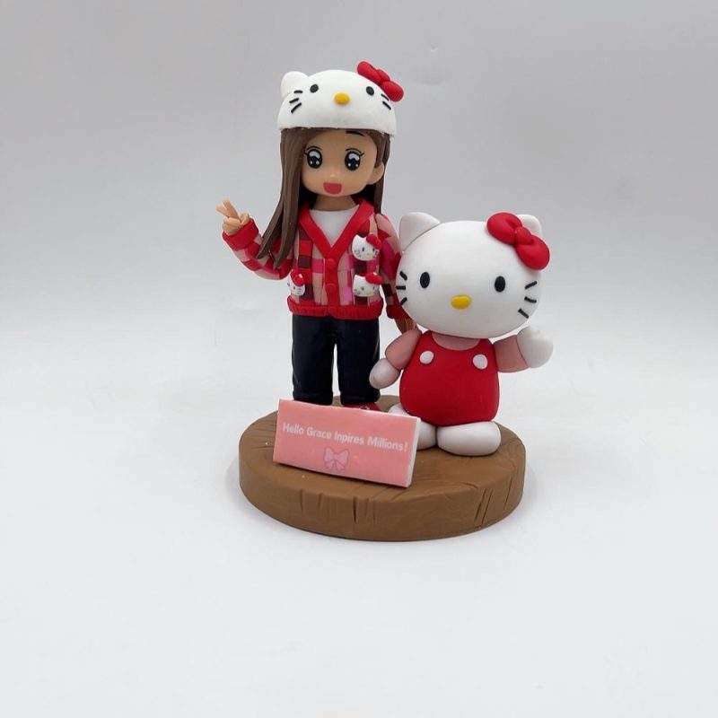 Hello Kitty 主題禮物、動漫角色人像公仔【Hello Kitty 聯名造型人像公仔擺設】客製化動漫真人公仔訂造 Hello Kitty Custom Figurine