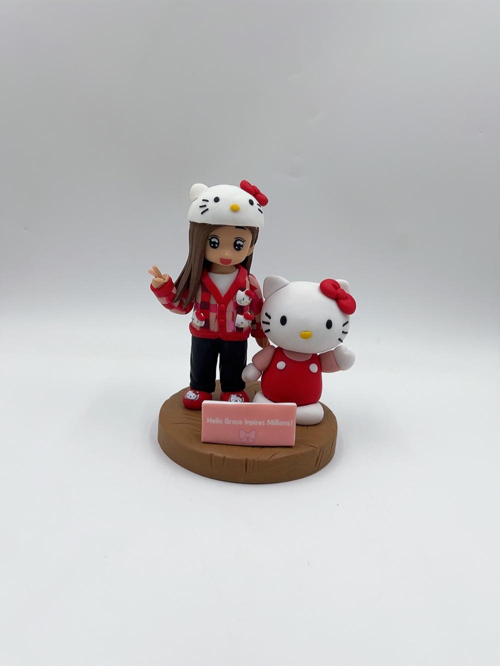 Hello Kitty 主題禮物、動漫角色人像公仔【Hello Kitty 聯名造型人像公仔擺設】客製化動漫真人公仔訂造 Hello Kitty Custom Figurine - Image 5
