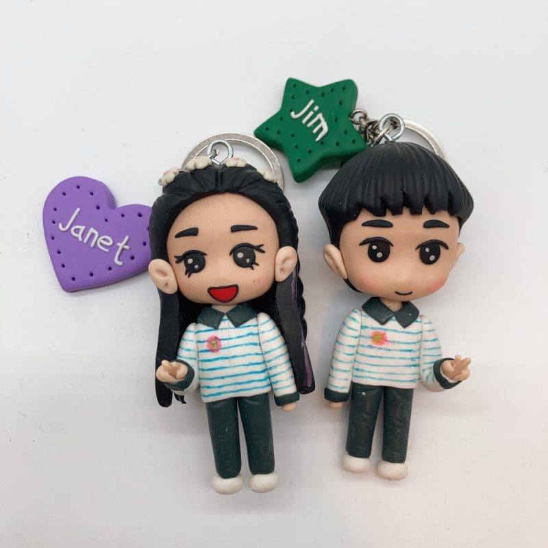 【學生情誼Q版人像鎖匙扣】客製化真人公仔鑰匙圈 兄妹姊弟友情紀念 Student Keychain