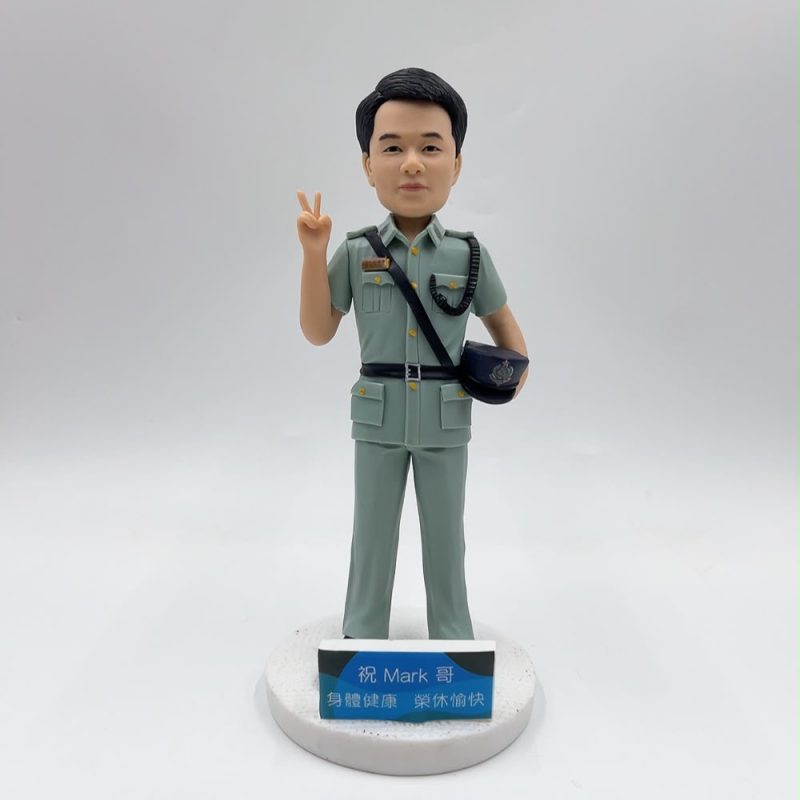 榮休紀念人形公仔、香港警務處客製化人像公仔【警察人像公仔】Happy Retirement Hong Kong Police Force Figurine