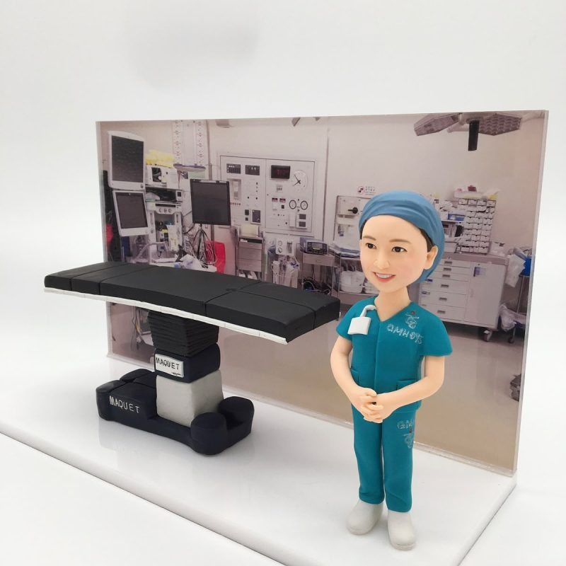 【瑪麗醫院手術室醫護人像公仔】QMH OT高清背景板 / 醫生公仔護士公仔 醫護榮休禮物精選 / 醫療團隊客製化公仔 / QMH OT Medical Figurine