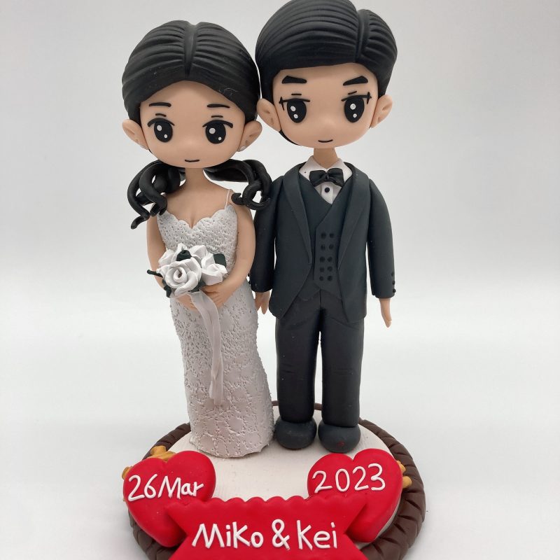 Q版婚禮情侶人像公仔【Q版結婚新人愛心人像公仔】Wedding Couple Q Figurine
