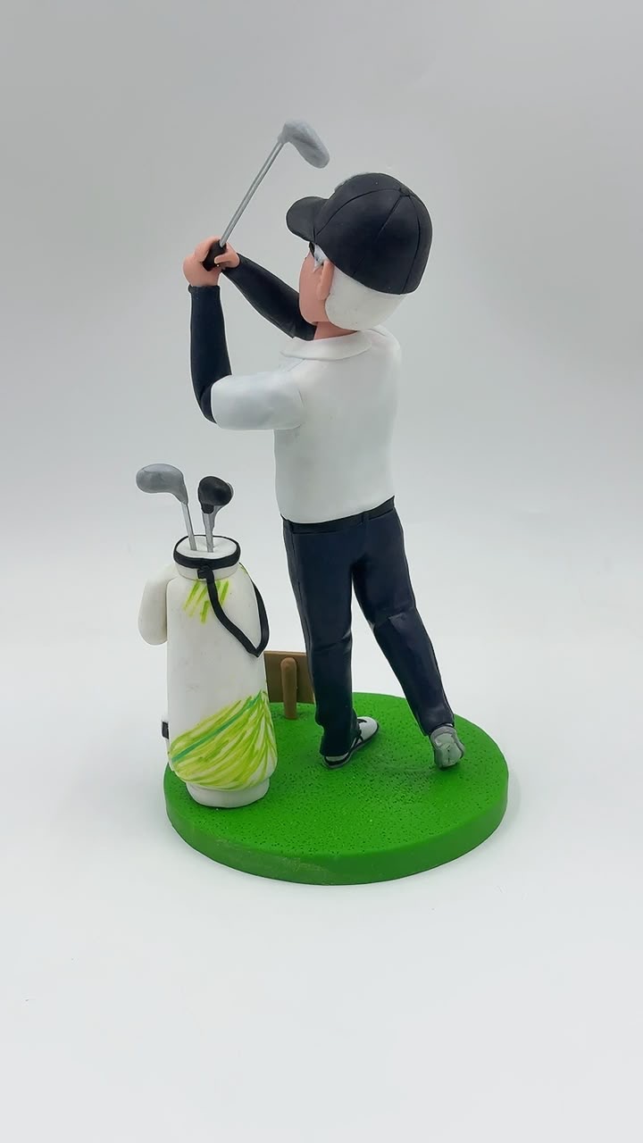 高爾夫球手禮物【高爾夫球人像公仔】運動員生日紀念品、揮桿造型客製化公仔 Golf Player Figurine - Image 2